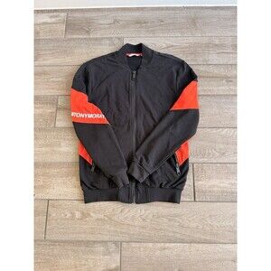 Antony Morato bomber jacket Womens Large Black Orange Full Zip EUC HTF